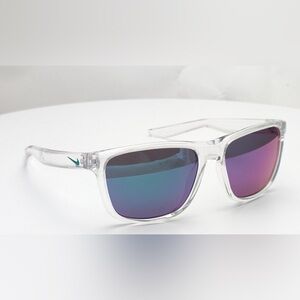 Nike M EV0989 933 Crystal Clear Mirrored Rectangle Unisex Sunglasses 53mm